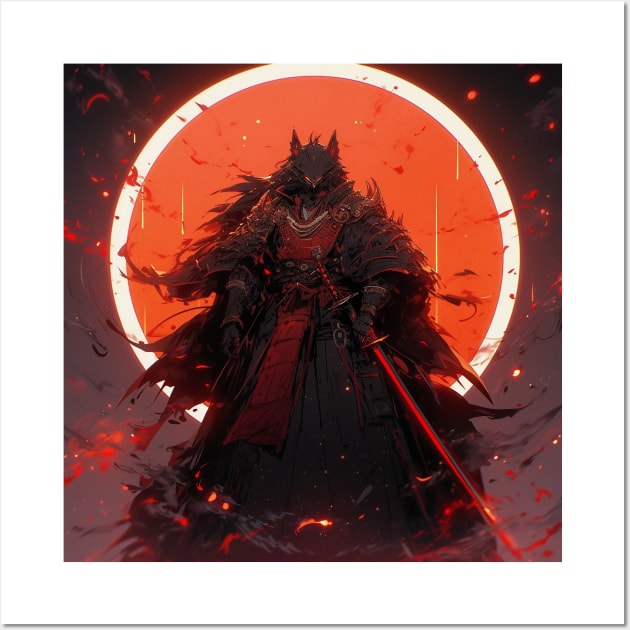 Full Moon Samurai Wall Art by taoistviking